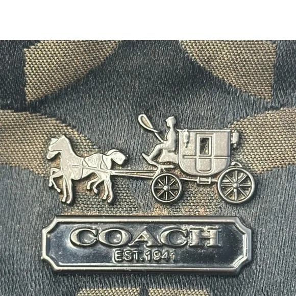 Coach Madison Luxury Designer Logo Tribeca Black Hobo EUC 14127 - Picture 6 of 10